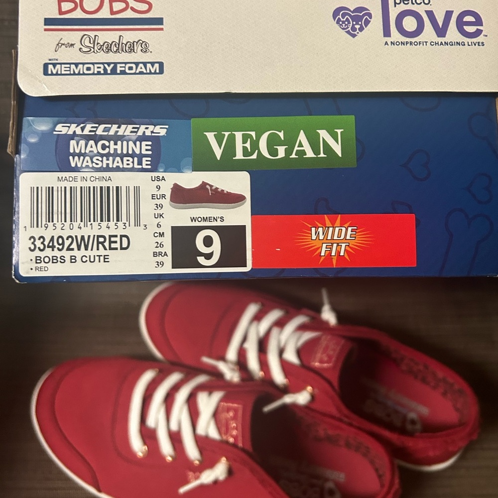 Skechers BOBS B Cute Red Shoes